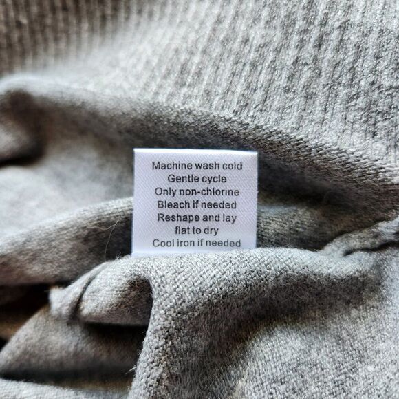 NorthStyle Gray Cowl Neck Long Sleeve Sweater Women L Rayon Polyester - Picture 9 of 11